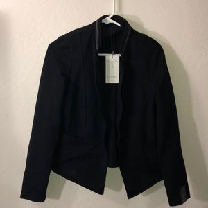Black Zipper Detail Blazer